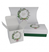 Frohes Fest M Geschenkboxen-Set weiß