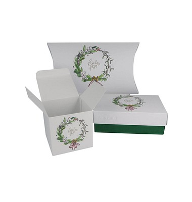 Frohes Fest M Geschenkboxen-Set weiß