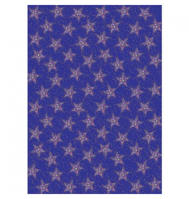 Geschenkpapierzuschnitte Weihnachten 01 120, Sterne, 50cm x 70cm,  bunt