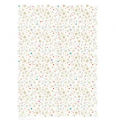 Geschenkpapierzuschnitte Weihnachten 01 123, Kristalle, 50cm x 70cm,  bunt