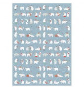 Geschenkpapierzuschnitte Weihnachten 01 127, Kinder Eisbären, 50cm x 70cm,  bunt