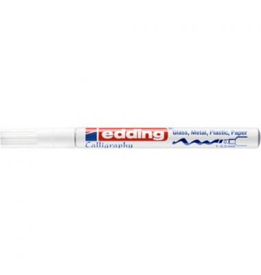 Lackmarker Glanzlack-Marker, 753-049, Stift, weiß, 1-2,5mm Calligraphyspitze