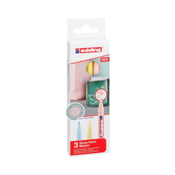 4057305020697 - EDDING 751-3-099 - Glanzlackmarker Set Pastell sortiert 3er Pack