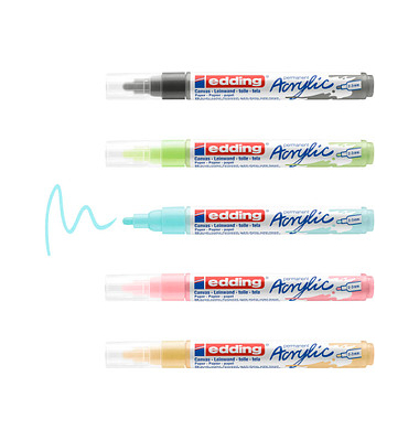 Acrylmarker - 2 - 3 mm, Pastell Set sortiert