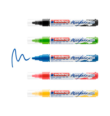 Acrylmarker - 2 - 3 mm, Basic Set sortiert