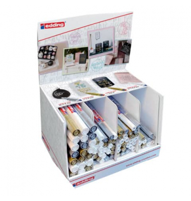 Lackmarker 52446, Display, 38xweiß/26xgold/17xsilber, 0,8mm+1-2mm+1-2,5mm+2-4mm Rundspitze/Calligraphyspitze