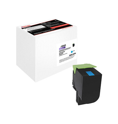 Toner EDD-6045 18-6045 (kompatibel zu LEXMARK 80C2HC0), cyan, ca. 3000 Seiten