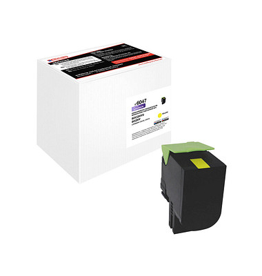 Toner EDD-6047 18-6047 (kompatibel zu LEXMARK 80C2HY0), gelb, ca. 3000 Seiten