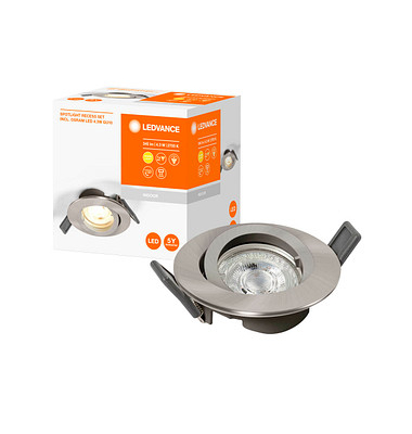 LEDVANCE RECESS DOWNLIGHT TWISTLOCK GU10 LED-Einbaustrahler silber 4,3 W