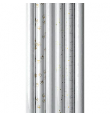 Geschenkfolie / Blumenfolie Weihnachtsfolie 33084 080248, Weihnachten, 70cm x 2,5m, farbig sortiert