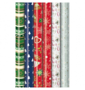 Geschenkpapier 33046 252210, Weihnachten, 70cm x 5m, mehrfarbig