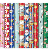 Geschenkpapier Bambini 33013-2A2224, Weihnachten, 70cm x 2m, bunt