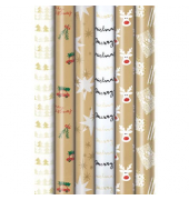 Geschenkpapier Glitter 33052 222250, Weihnachten, bunt