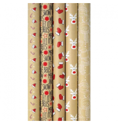 Weihn.Geschenkpapierrolle 1.5mx70cm