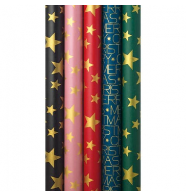 Geschenkpapier 33052 222264, Weihnachten, 70cm x 1,5m, bunt