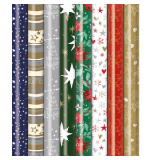 Geschenkpapier PRÄSENTA  33097 252212, Weihnachten, 70cm x 10m,  bunt