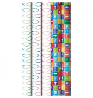 Geschenkpapier 33073 2A2201, Kommunion / Konfirmation , 70cm x 2m
