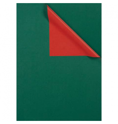 Geschenkpapier  2-Color 01744-731648, 50cm x 250m, gr&uuml;n/rot
