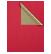 Geschenkpapier  2-Color 331649, 70cm x 250m, rot/gold