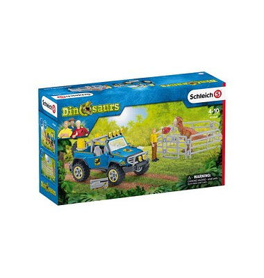 Schleich Dinosaurs 41464 Geländewagen mit Dino-Außenposten Spielfiguren-Set