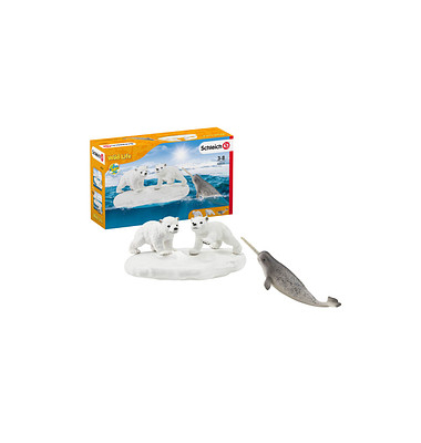 Schleich Wild Life 42531 Eisbären-Rutschpartie Spielfiguren-Set