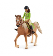 Schleich Horse Club 42542 bewegliche Sarah & Mystery Spielfiguren-Set