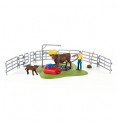 Schleich Farm World 42529 Kuh Waschstation Spielfiguren-Set