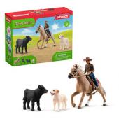 Schleich Farm World 42578 Westernreiten Spielfiguren-Set