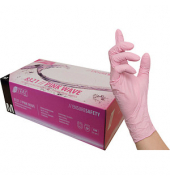 Einweghandschuhe PINK WAVE, Nitril, lebensmittelecht, rosa, Größe 8 / M,