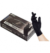 Einweghandschuhe TOUGH GRIP N, Nitril, lebensmittelecht, schwarz, Größe 8 / M,
