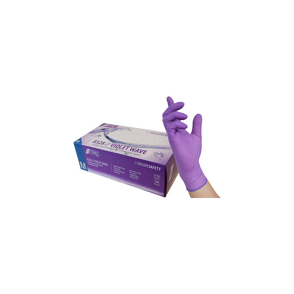 4059904127050 - Einweghandschuhe VIOLET WAVE 8328 lebensmittelecht lila Größe M   8 Nitril 4059904127050 100 Stück