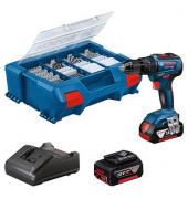 BOSCH GSB 18V-55 Professional Akku-Schlagbohrschrauber-Set 18,0 V, mit 2 Akkus