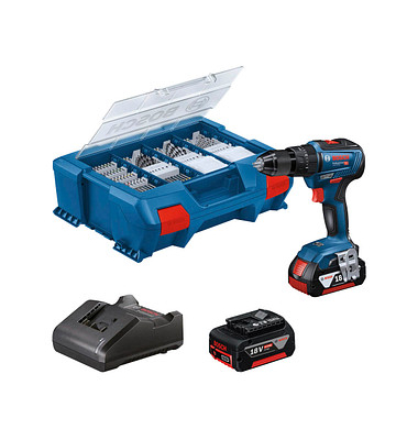 BOSCH GSB 18V-55 Professional Akku-Schlagbohrschrauber-Set 18,0 V, mit 2 Akkus