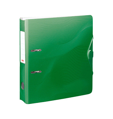 Ordner Wave 102043750, A4 70mm breit Kunststoff vollfarbig grün