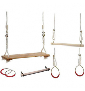 Idena Turnschaukel-Set mehrfarbig Holz