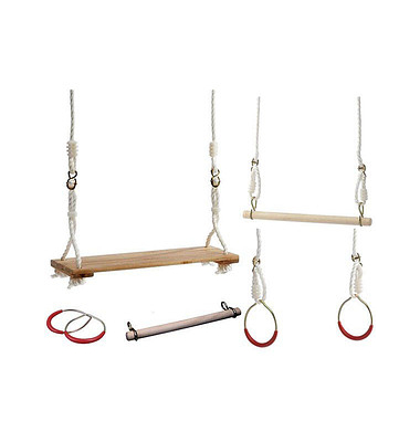 Idena Turnschaukel-Set mehrfarbig Holz