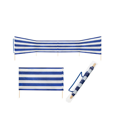 Idena Strand-Windschutz  weiß, blau