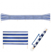 Idena Strand-Windschutz  weiß, blau
