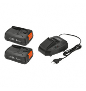 GARDENA Werkzeugakkus mit Schnellladegerät Starter-Kit Lithium-Ionen 2x 2,5 Ah