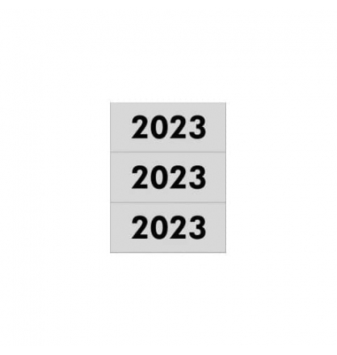Jahreszahlen 6223, 2023, grau, 57x28mm, selbstklebend