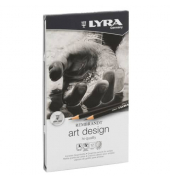 Bleistift-Set Rembrandt Art Design , L1111120, Härte 12x sortiert, schwarz