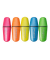 Textmarker Glitzer neon Mini, 551408, Etui, 5-farbig sortiert, 2-5mm Keilspitze