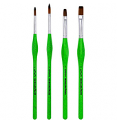 Pinselset Winner, 579927, Gr&ouml;&szlig;en sortiert, 2x flache & 2x runde Spitze