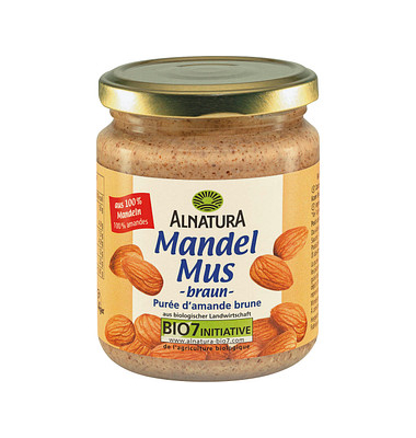 Mandelmus braun Bio-Nussmus Mandelmus braun Bio-Nussmus