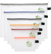 FolderSys Reißverschlussbeutel je 1x A6, B6, A5, B5, A4, B4 transparent/farbsortiert 0,20 mm