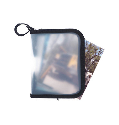 FolderSys Reißverschlussbeutel Mini A6 transparent/schwarz 0,5 mm