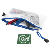 FolderSys Reißverschlussbeutel DIN lang transparent/blau 0,20 cm