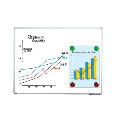 Whiteboard SC467823, 120x 90cm, spezialbeschichtet, Aluminiumrahmen