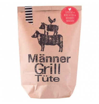 Wundert&uuml;te 63179 , "M&auml;nnergrillt&uuml;te", 14x22cm (BxL), in Papiert&uuml;te