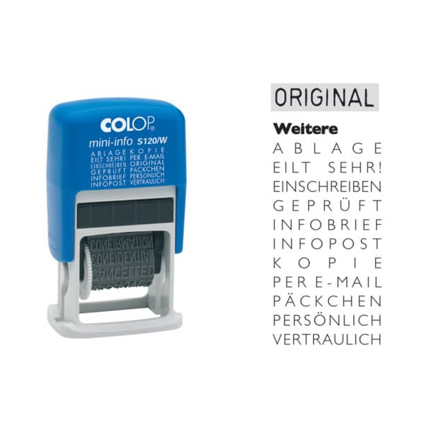 9004362359364 - Mini-Info WortbandstempS120 W 4mm 9004362359364 Colop